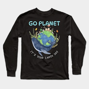 Teacher happy Earth day Everyday 2024  gift april 22 Rainbow Long Sleeve T-Shirt